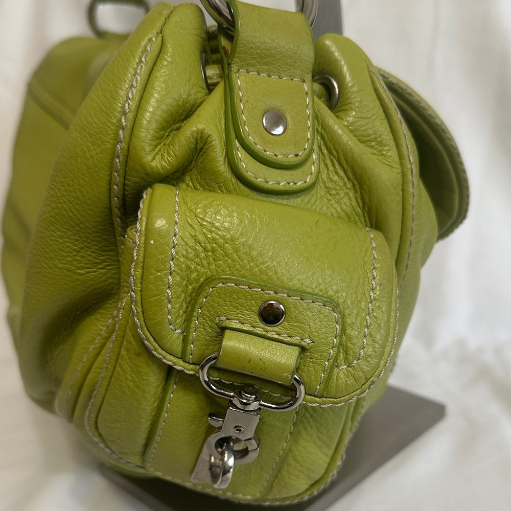 Marc Jacobs Lime Green Pebble Leather Shoulder Bag - Picture 4 of 15